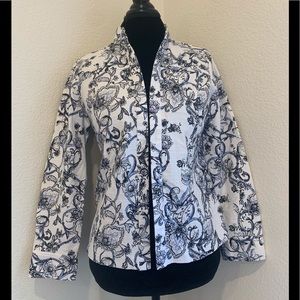 Women’s brand new Chico’s blue and white jacket size S